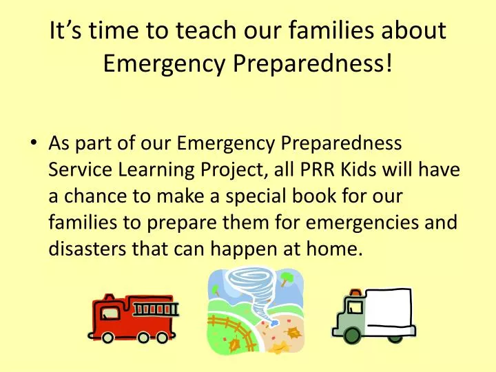 it s time to teach our families about emergency preparedness