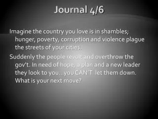 Journal 4/6