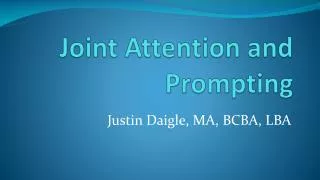 Joint Attention and Prompting