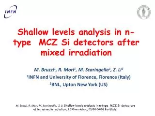 Shallow levels analysis in n-type MCZ Si detectors after mixed irradiation