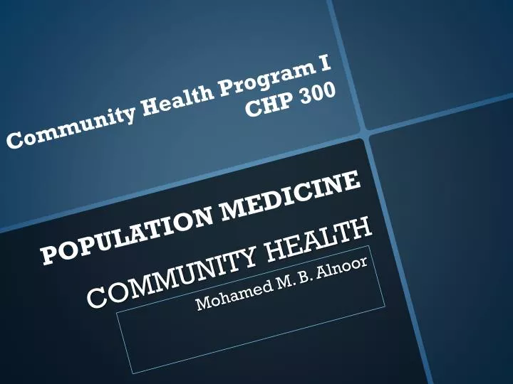 community health