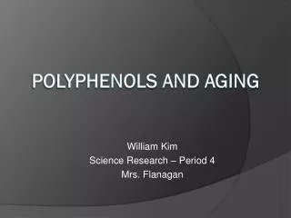 Polyphenols and Aging