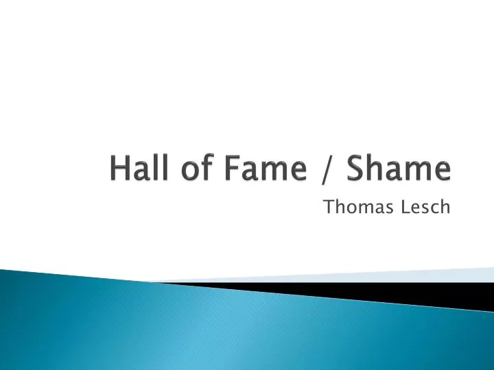 hall of fame shame