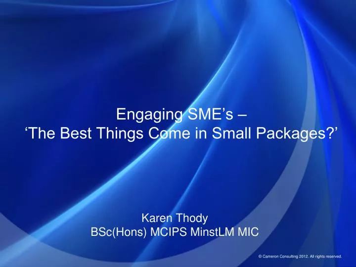 engaging sme s the best things come in small packages