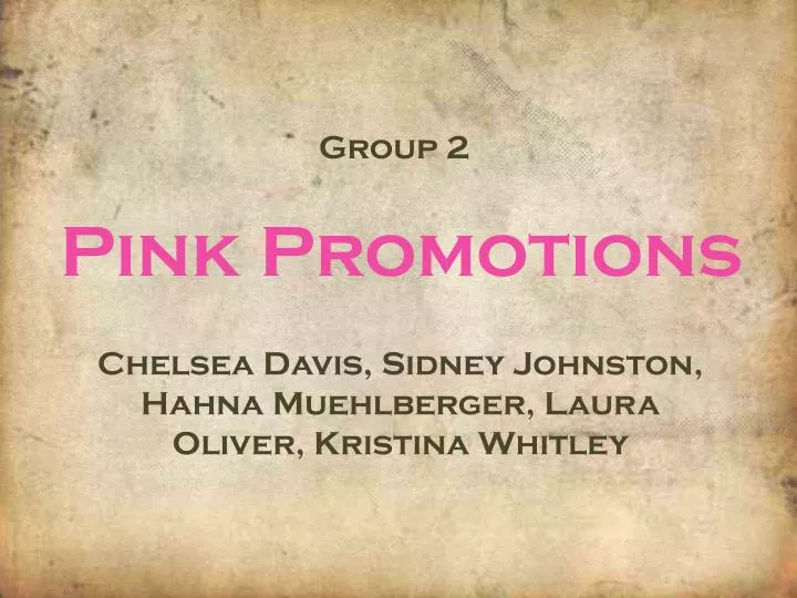 pink promotions
