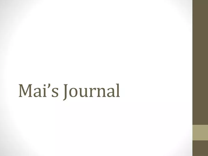 mai s journal