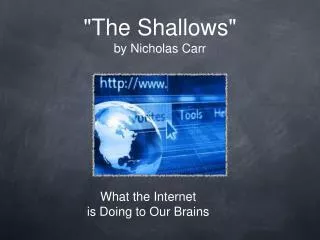 &quot;The Shallows&quot; by Nicholas Carr
