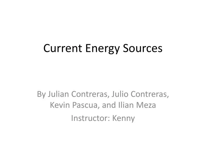 current energy sources