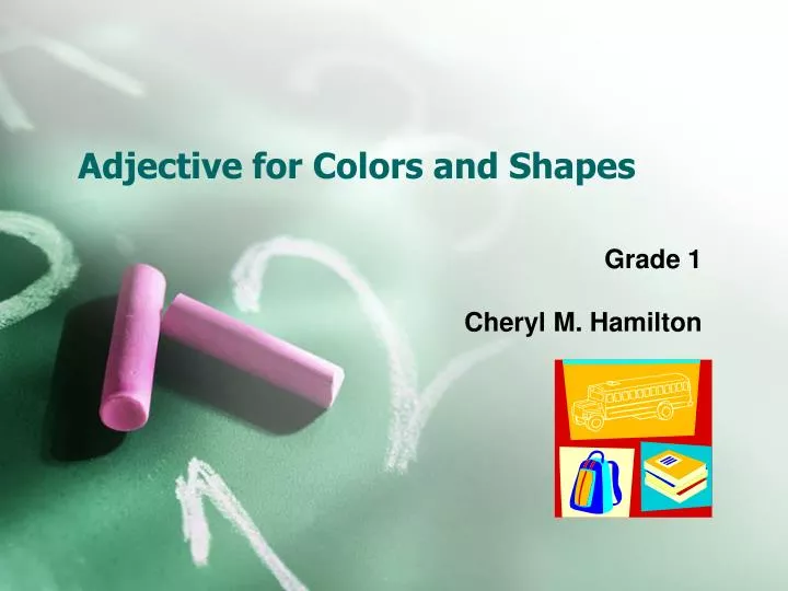 adjective for colors and shapes