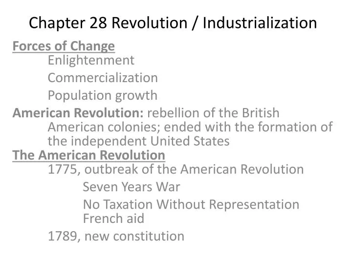 chapter 28 revolution industrialization