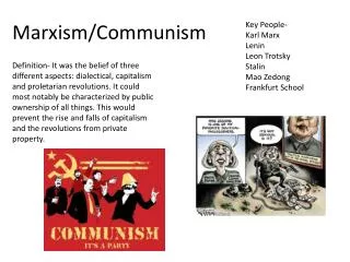Marxism/Communism
