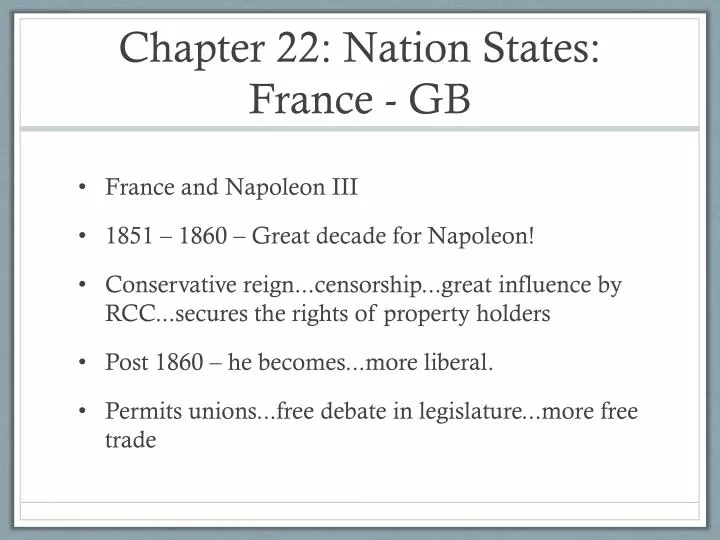 chapter 22 n ation states france gb