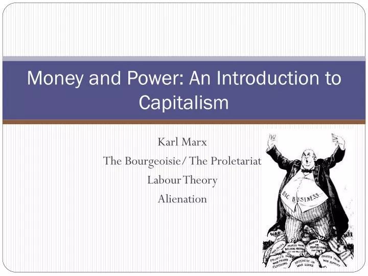 money and power an introduction to capitalism