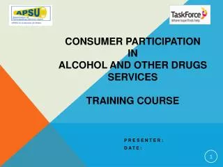 Consumer Participation in Alcohol and Other Drugs Services Training Course