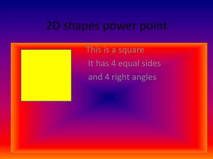 2d shapes power point