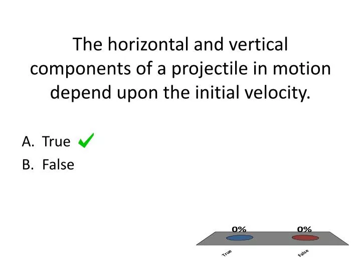 the horizontal and vertical components of a projectile in motion depend upon the initial velocity