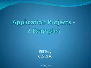 Application Projects - 2 Examples