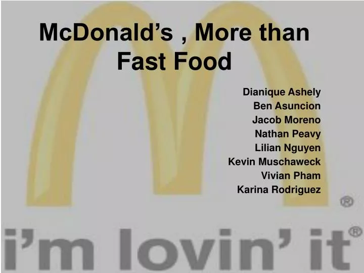 mcdonald s more than fast food