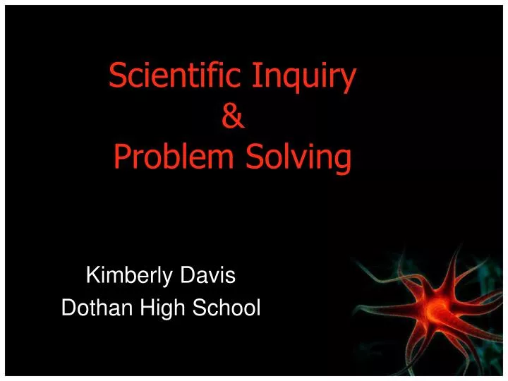 scientific inquiry problem solving