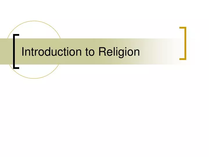 introduction to religion