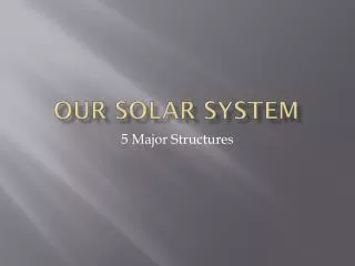 Our Solar System