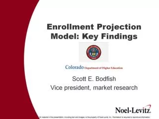 Enrollment Projection Model: Key Findings