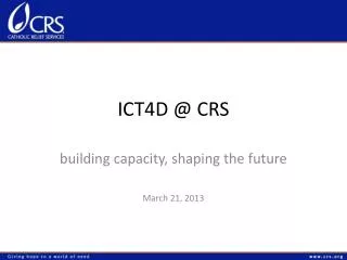 ICT4D @ CRS