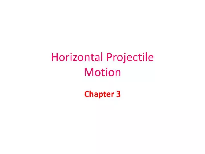horizontal projectile motion