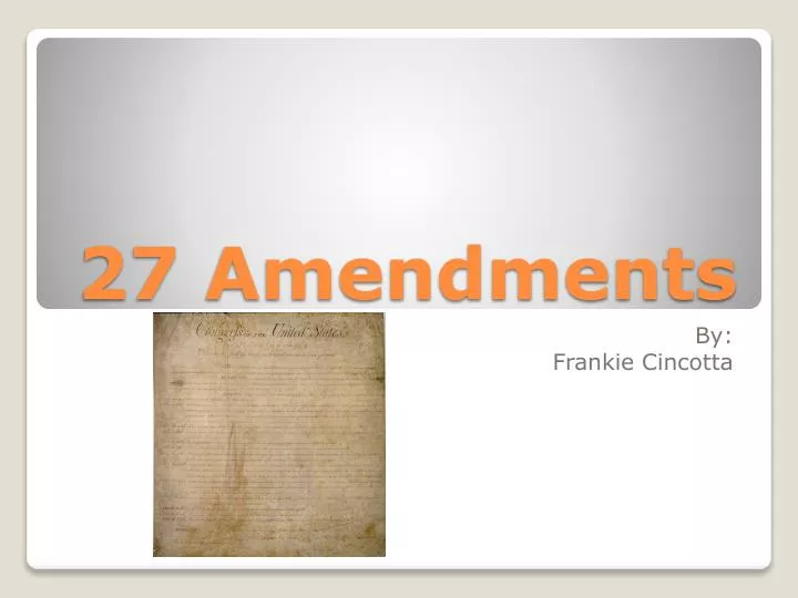 27 amendments