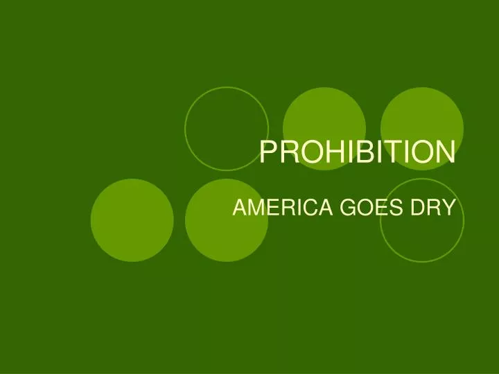 prohibition