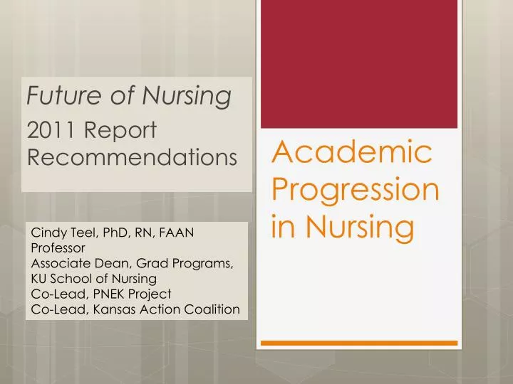 academic progression in nursing