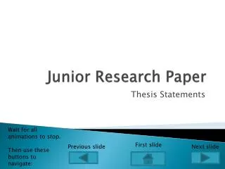 Junior Research Paper
