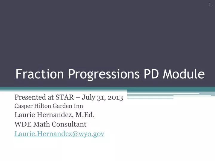 fraction progressions pd module