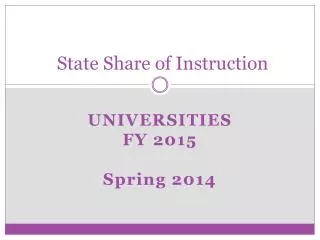 State Share of Instruction