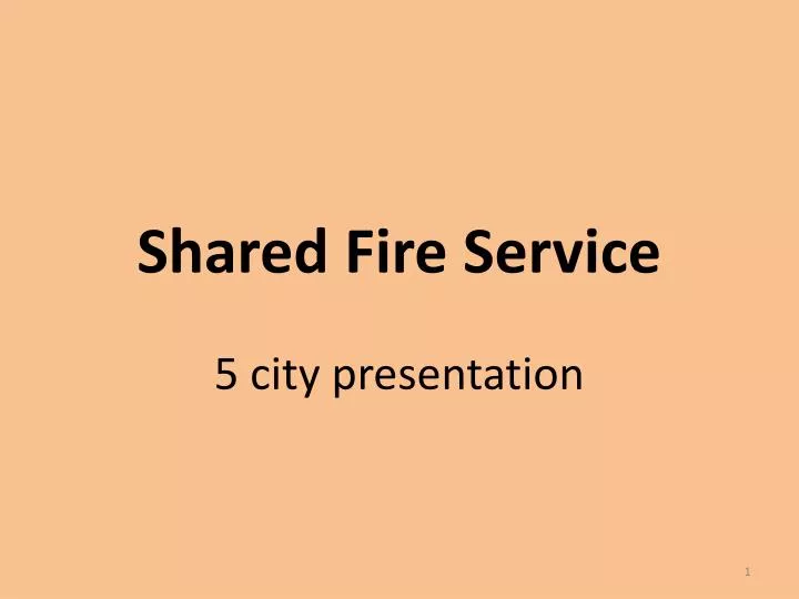 shared fire service