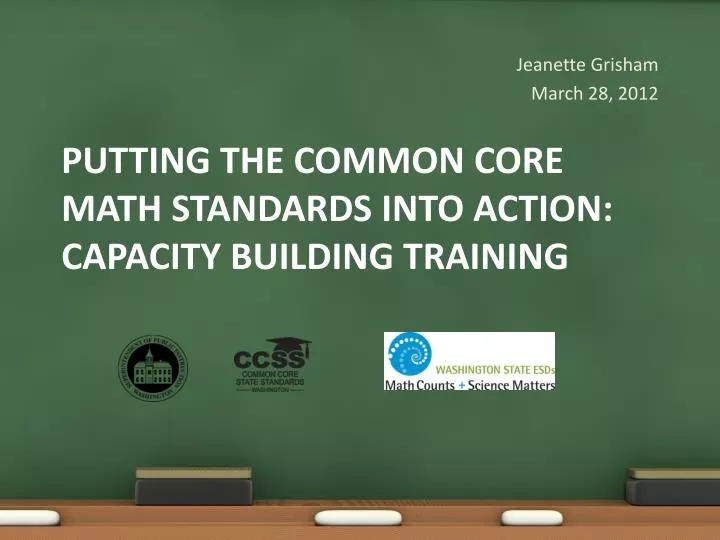 putting the common core math standards into action capacity building training