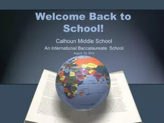 welcome back to school