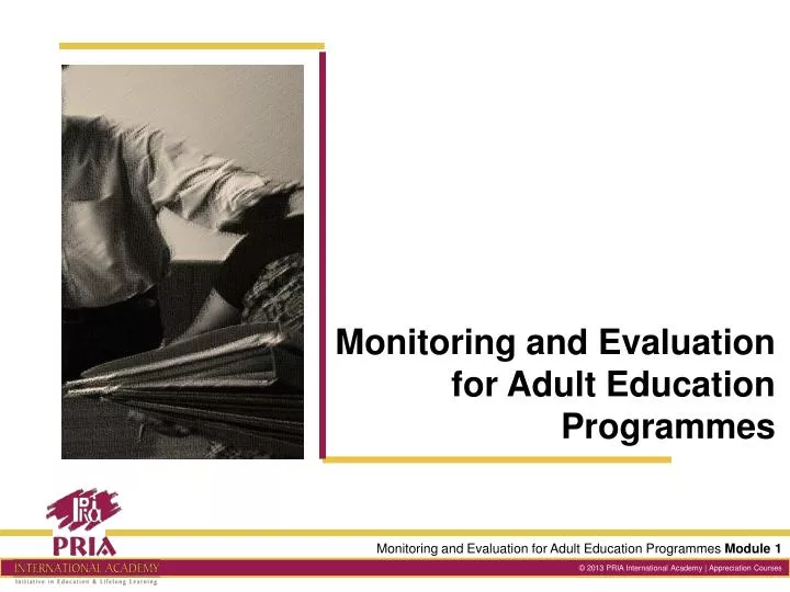monitoring and evaluation for adult education programmes