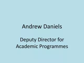 Andrew Daniels