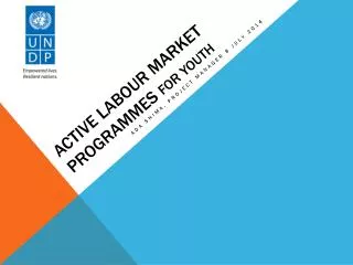 Active Labour Market Programmes for Youth