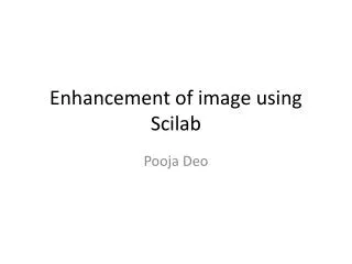 Enhancement of image using Scilab