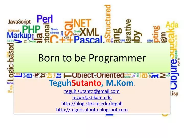 born to be programmer