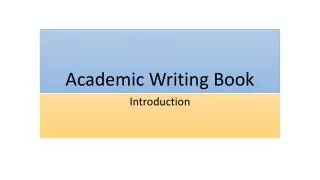 Academic Writing Book