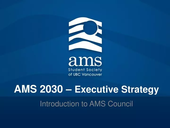 ams 2030 executive strategy