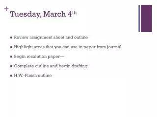 tuesday march 4 th