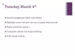 Tuesday, March 4 th - slide 1