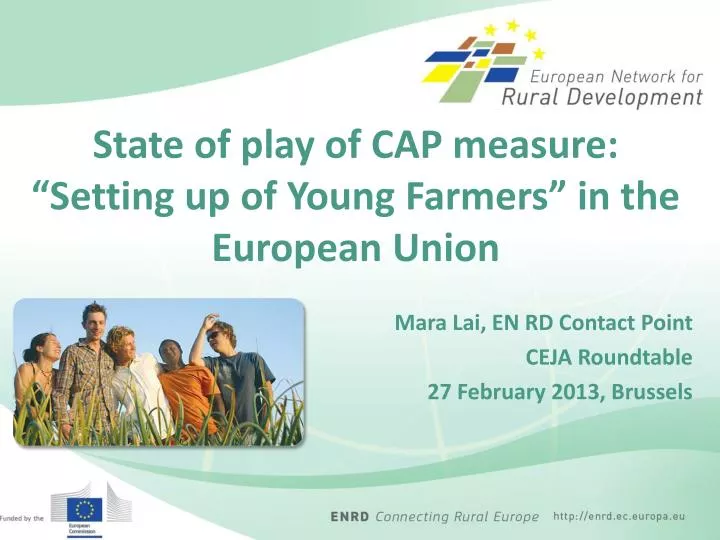 state of play of cap measure setting up of young farmers in the european union