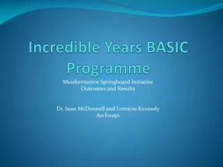 Incredible Years BASIC Programme