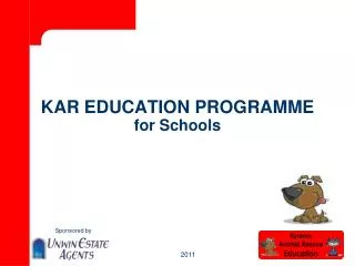 KAR EDUCATION PROGRAMME for Schools