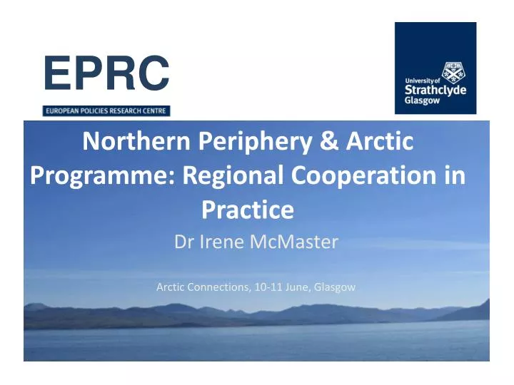 northern periphery arctic programme regional cooperation in practice